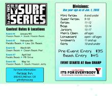 YMCA Surf Series in Mission Beach this Saturday January 8th