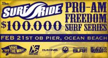 Surf Ride Freedom Series presented by Vans at OB Pier Sunday Feb 21st