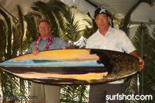 Aaron Chang & Wade Koniakowsky at UCSD Luau and Longboard Invitational at Scripps Pier by Surf Photographer John Cocozza