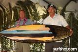 Aaron Chang & Wade Koniakowsky at UCSD Luau and Longboard Invitational at Scripps Pier by Surf Photographer John Cocozza
