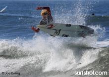 Taylor Clark surfing at O'Side Pier photos by surf photographer Joe Ewing