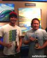 Patrick Parker and Clark Takashima at the Wyland Gallery in Haleiwa