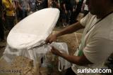 Laying on the cloth