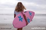 Chick Sticks Shred Betty Grommette Thruster Std Size 5.2 x 18.50 x 2.00...Shred Betty is the perfect first board for the micro Grom and Grom who want to learn in the whitewash and even compete all on the same board.  A wider deck and tail offer stability for your little Surfer Girl.  