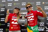 Leila Hurst (HAW) and Caio Ibelli (BRA), the 2011 ASP World Junior Champions. Pic ASP/Kirstin 