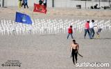 Silent memorial on the northside sand