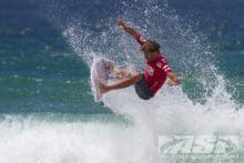 Eric Geiselman (USA) eliminated 1999 ASP World Champion Mark Occhilupo at the Australian Open of Surfing Today. Image Credit: © ASP/Dunbar