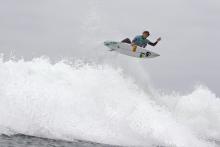 Dane Reynolds (USA), 26, earned the top scores today while advancing to the Quarterfinals of the Nike Lowers Pro.