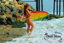 Chick Sticks Girls Surfboards & Body Coral Bikinis Photos: Lola Blake  www.chicksticksbylola.com