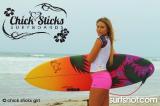 Chick Sticks Girls Surfboards 5 fin option Hoochie Mod Performance Egg.  Find it for YOUR Surfer Girl at www.chicksticksbylola.com 
Photo:  Lola Blake